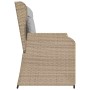 Banco de jardín con cojín Beige Poliratán