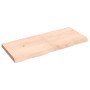 Estante de pared madera maciza roble sin tratar 120x50x(2-6) cm