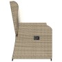 Banco de jardín con cojín Beige Poliratán