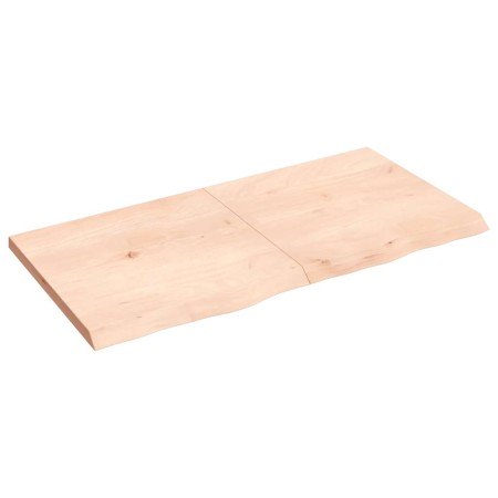Estante de pared madera maciza roble sin tratar 120x60x(2-4) cm en Estantes y estanterías | Comprar online en Foro24