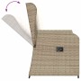 Banco de jardín con cojín Beige Poliratán