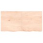 Estante de pared madera maciza roble sin tratar 120x60x(2-6) cm en Estantes y estanterías | Comprar online en Foro24