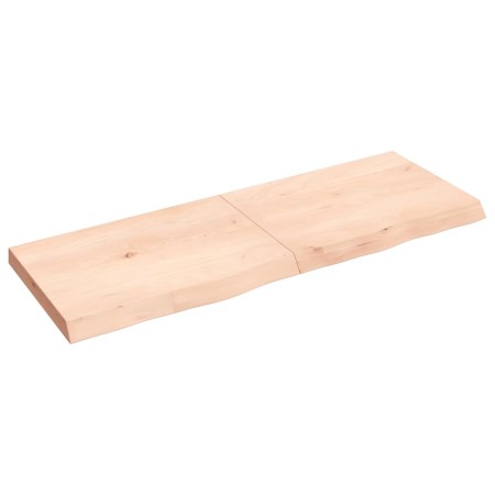 Estante de pared madera maciza roble sin tratar 140x50x(2-6) cm en Estantes y estanterías | Comprar online en Foro24