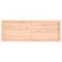 Estante de pared madera maciza roble sin tratar 140x50x(2-6) cm