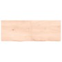 Estante de pared madera maciza roble sin tratar 140x50x(2-6) cm en Estantes y estanterías | Comprar online en Foro24
