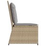 Banco de jardín con cojín Beige Poliratán