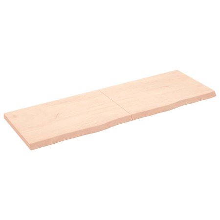 Estante de pared madera maciza roble sin tratar 180x60x(2-6) cm en Estantes y estanterías | Comprar online en Foro24