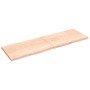 Estante de pared madera maciza roble sin tratar 200x60x(2-4) cm