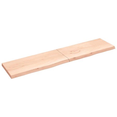 Estante de pared madera maciza roble sin tratar 220x50x(2-6) cm en Estantes y estanterías | Comprar online en Foro24