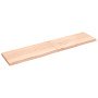 Estante de pared madera maciza roble sin tratar 220x50x(2-6) cm en Estantes y estanterías | Comprar online en Foro24