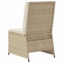 Sofá de jardín con cojín Beige Poliratán