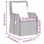 Banco de jardín con cojín 2 pcs Beige Poliratán