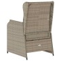 Banco de jardín con cojín 2 pcs Gris claro Poliratán