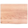 Estante pared madera roble tratada marrón claro 40x30x(2-4) cm
