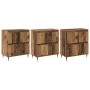 Tableros Lateral 3 pcs Madera vieja 180 x 35 x 70 cm