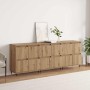 Tableros Lateral 3 pcs Roble artisan 180 x 35 x 70 cm