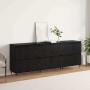 Tableros Lateral 3 pcs Roble negro 180 x 35 x 70 cm