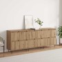 Tableros Lateral 3 pcs Roble artisan 180 x 35 x 70 cm
