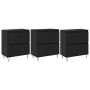 Tableros Lateral 3 pcs Roble negro 180 x 35 x 70 cm