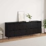 Tableros Lateral 3 pcs Roble negro 180 x 35 x 70 cm