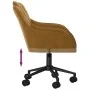Silla de oficina giratoria de terciopelo marrón de vidaXL, Sillas de oficina - Ref: Foro24-344875, Precio: 79,65 €, Descuento: %