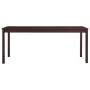 Mesa de comedor de madera de pino marrón oscuro 180x90x73 cm