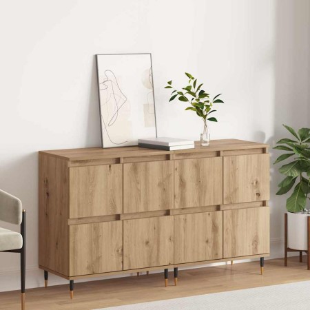 Tableros Lateral 2 pcs Roble artisan 120 x 35 x 70 cm