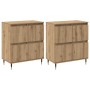 Tableros Lateral 2 pcs Roble artisan 120 x 35 x 70 cm