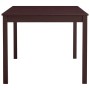 Mesa de comedor de madera de pino marrón oscuro 180x90x73 cm