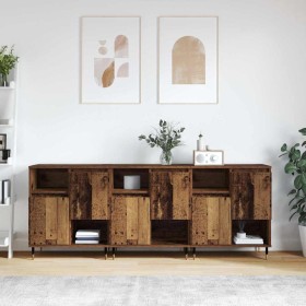 Tableros Lateral 3 pcs Madera vieja 180 x 35 x 70 cm