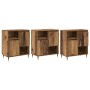 Tableros Lateral 3 pcs Madera vieja 180 x 35 x 70 cm