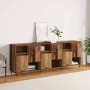Tableros Lateral 3 pcs Madera vieja 180 x 35 x 70 cm