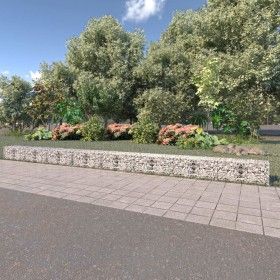 Gabion wall with galvanized steel covers 900x50x50 cm by vidaXL, fence panels - Ref: Foro24-143587, Price: 276,44 €, Discount: %