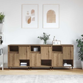 Tableros Lateral 3 pcs Roble artisan 180 x 35 x 70 cm
