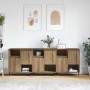 Tableros Lateral 3 pcs Roble artisan 180 x 35 x 70 cm