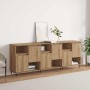 Tableros Lateral 3 pcs Roble artisan 180 x 35 x 70 cm
