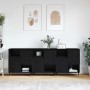 Tableros Lateral 3 pcs Roble negro 180 x 35 x 70 cm