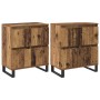 Tableros Lateral 2 pcs Madera vieja 120 x 35 x 70 cm