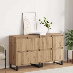 Tableros Lateral 2 pcs Roble artisan 120 x 35 x 70 cm
