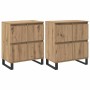 Tableros Lateral 2 pcs Roble artisan 120 x 35 x 70 cm