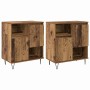 Tableros Lateral 2 pcs Madera vieja 120 x 35 x 70 cm
