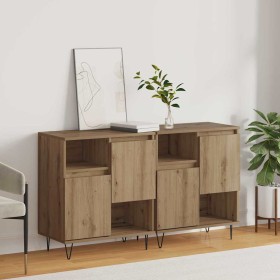 Tableros Lateral 2 pcs Roble artisan 120 x 35 x 70 cm