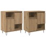 Tableros Lateral 2 pcs Roble artisan 120 x 35 x 70 cm