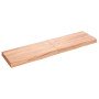 Estante pared madera roble tratada marrón claro 120x30x(2-6) cm