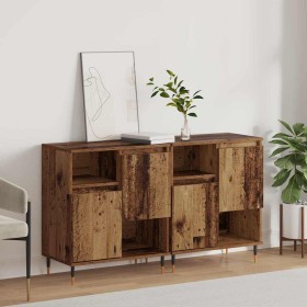 Tableros Lateral 2 pcs Madera vieja 120 x 35 x 70 cm