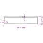 Estante pared madera roble tratada marrón claro 120x30x(2-6) cm