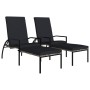 Liege mit Fußstütze 2 Einheiten graues synthetisches Rattan von vidaXL, Liegen - Ref: Foro24-317633, Preis: 208,13 €, Rabatt: %