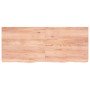 Estante pared madera roble tratada marrón claro 120x50x(2-6) cm