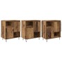 Tableros Lateral 3 pcs Madera vieja 180 x 35 x 70 cm