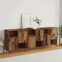 Tableros Lateral 3 pcs Madera vieja 180 x 35 x 70 cm
